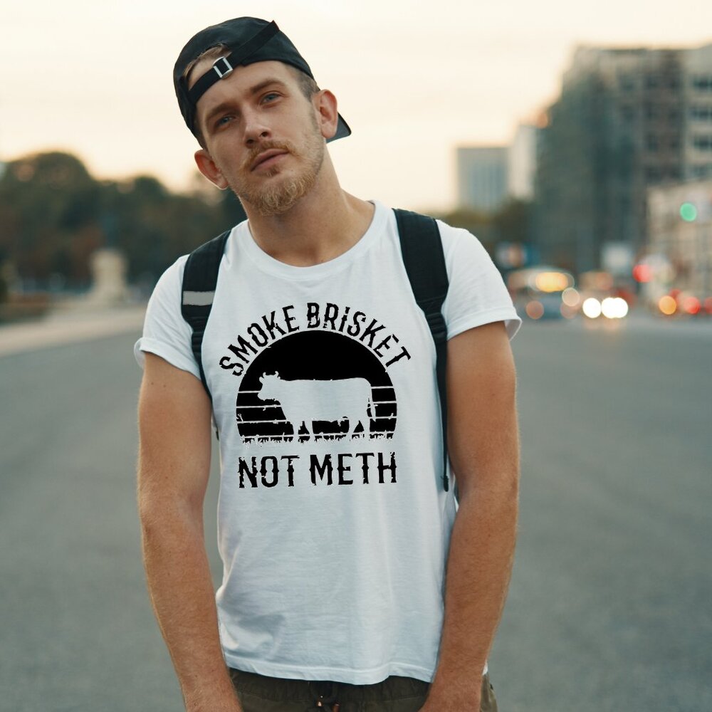 Men's Smoke Brisket Not Meth Tee Shirt